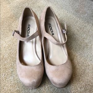 Lightly worn need suede wedges